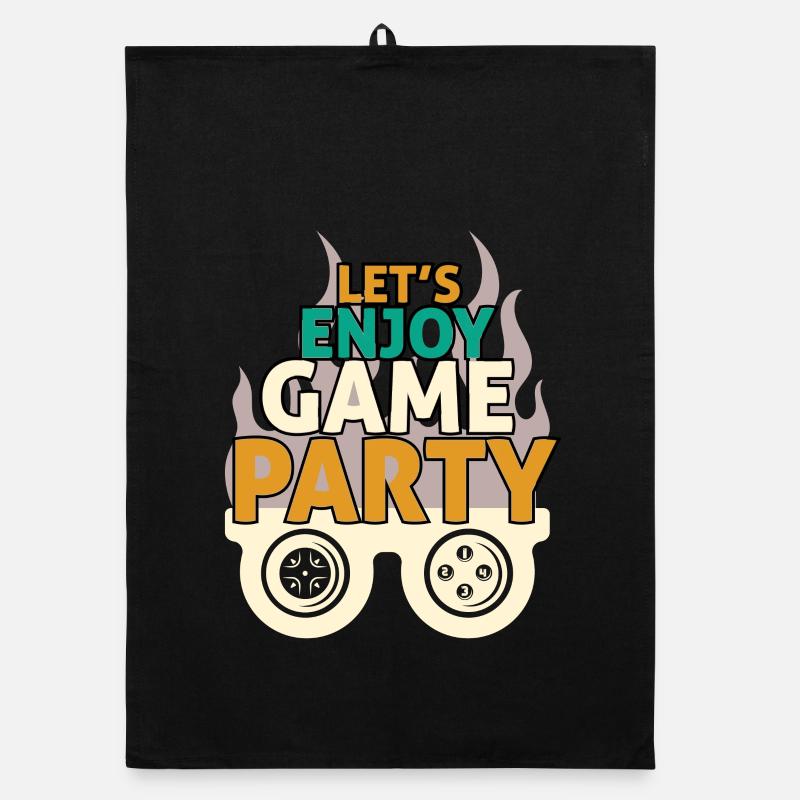 Entwerfen Sie Partyspiel und Spaß Organic Geschirrtuch