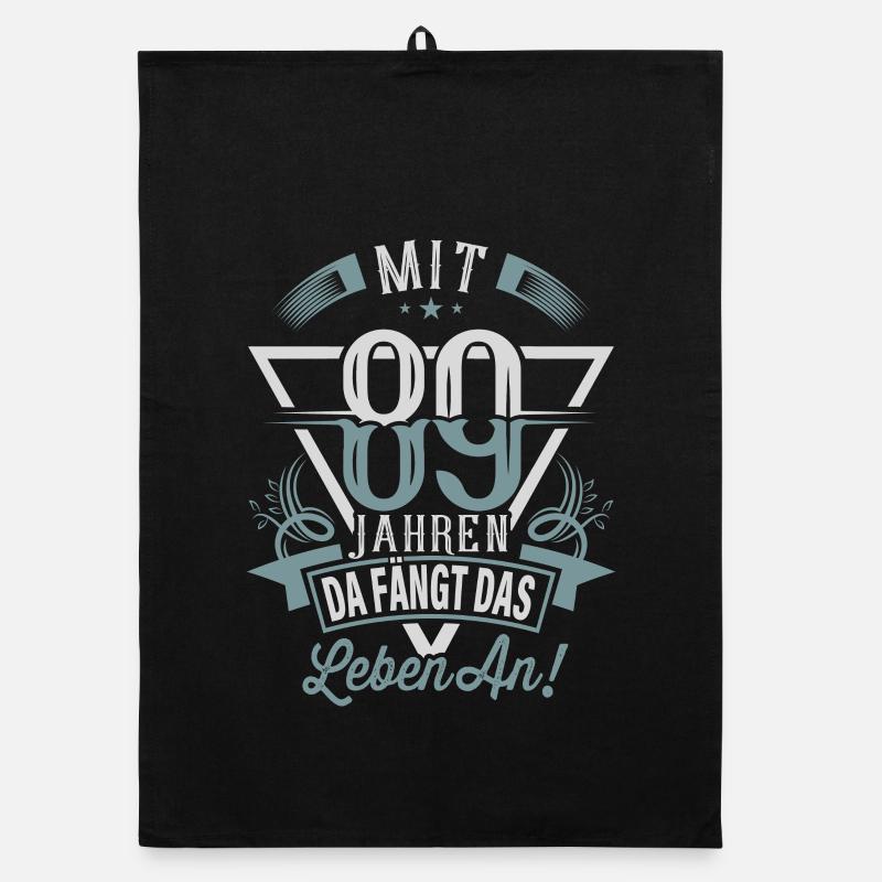89. Geburtstag Da Fängt Das Leben An Organic Geschirrtuch