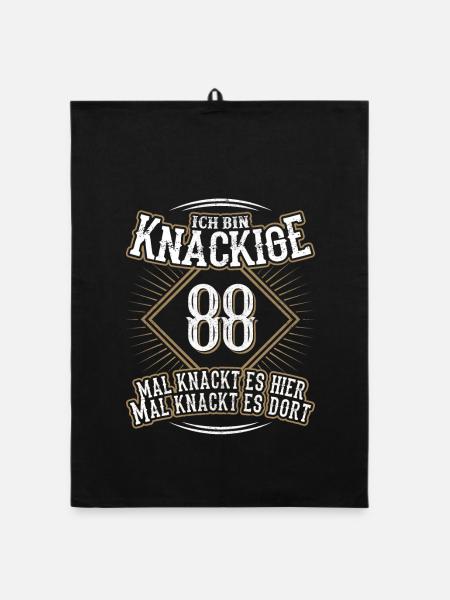 88. Geburtstag Lustig Geschenk - Organic Geschirrtuch - Schwarz - Vorne