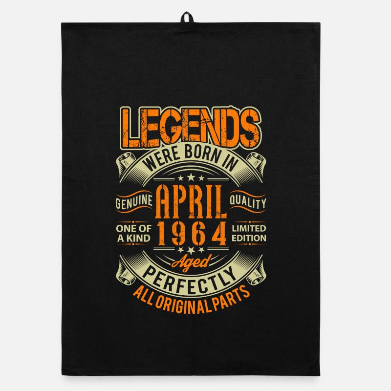 1964 April Birthday Legend Organic dish towel