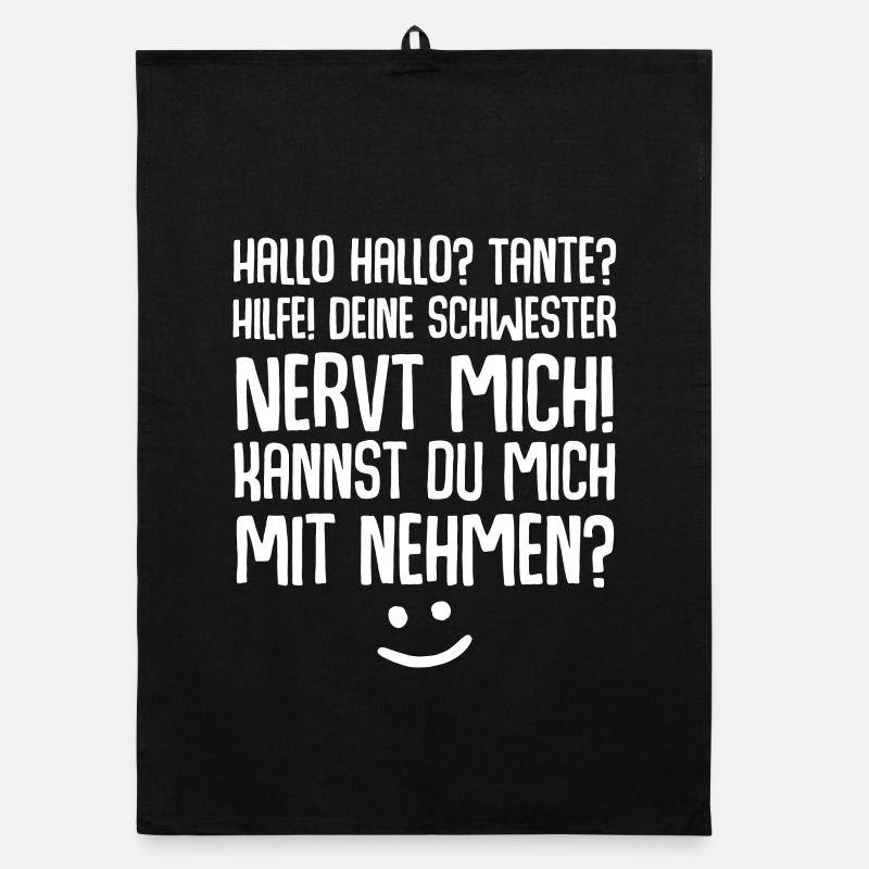 Tante Nichte Neffe Organic Geschirrtuch
