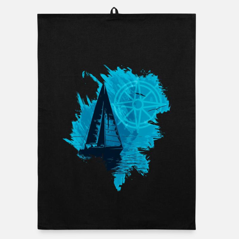 Segelboot Organic Geschirrtuch