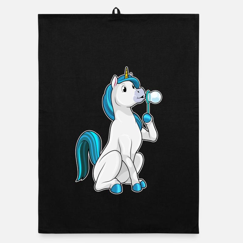 Unicorn Soap Bubbles Organic dish towel