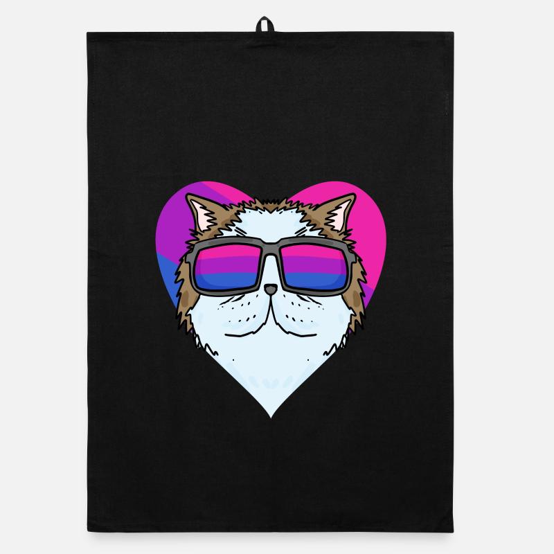 Chat persan bisexuel - Chat avec lunettes Torchon bio