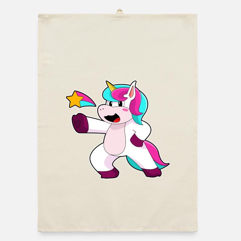 Licorne avec étoile Torchon bio