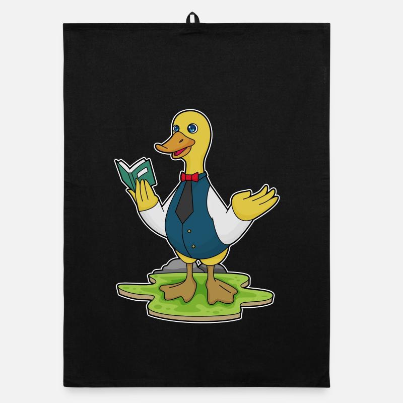 Ente Lehrer Buch Schule Organic Geschirrtuch