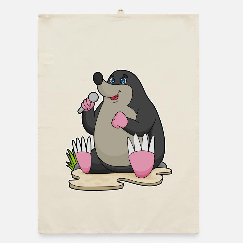 Mole Singer Chant au micro Torchon bio