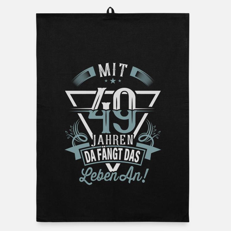 49. Geburtstag Da Fängt Das Leben An Organic Geschirrtuch