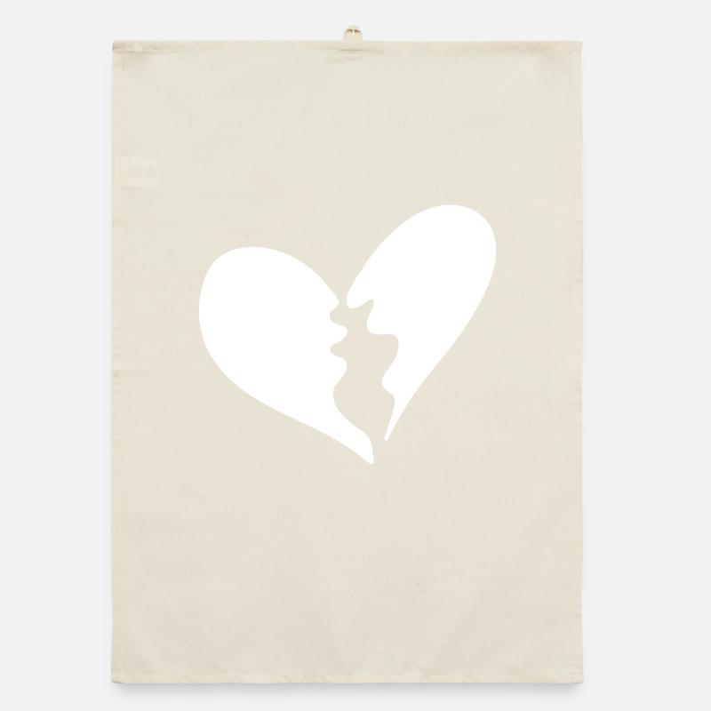 Broken heart Organic dish towel