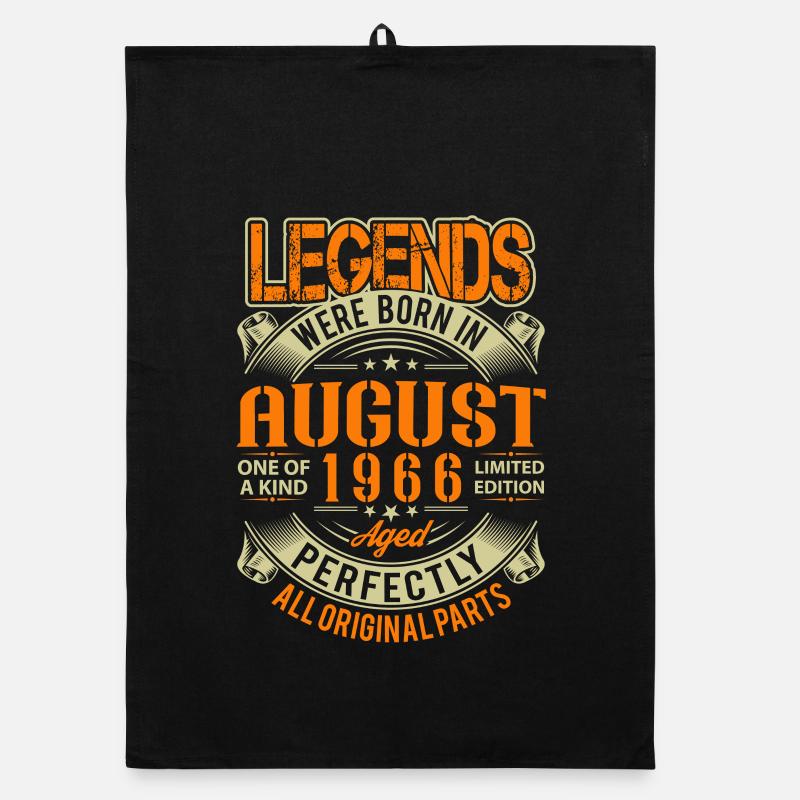 1966 August Geburtstag Legende Organic Geschirrtuch