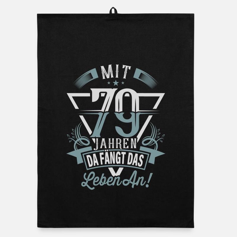 79. Geburtstag Da Fängt Das Leben An Organic Geschirrtuch