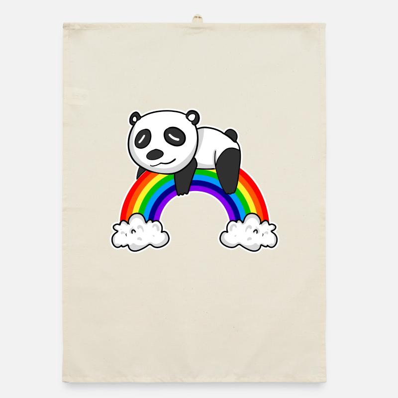 Rainbow Panda Organic dish towel