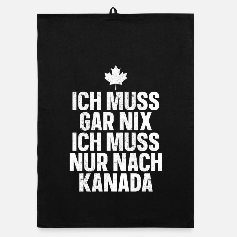 Kanada - Organic Geschirrtuch - Schwarz