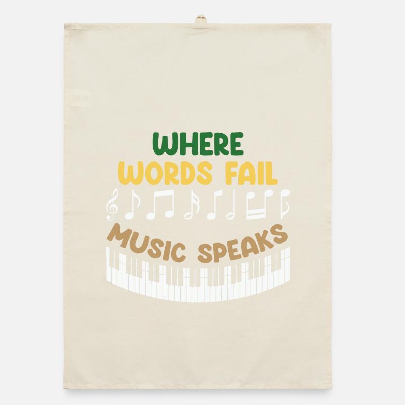 Conception musicale avec des messages de motivation Torchon bio