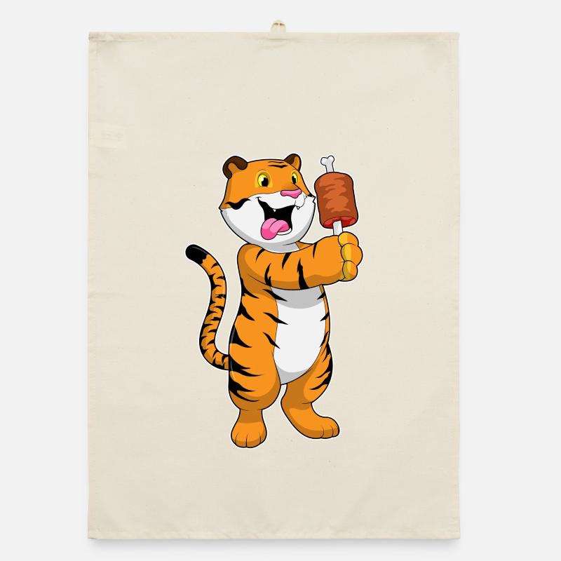 Tiger with meat Organic dish towel