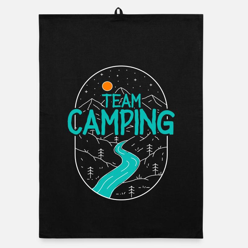 Camping Camper Campen Team Organic dish towel