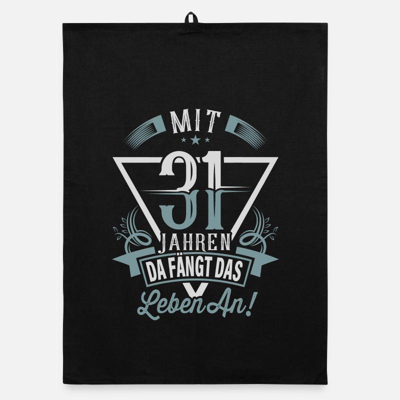 31. Geburtstag Da Fängt Das Leben An Organic Geschirrtuch