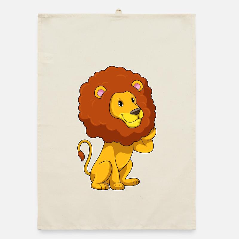 Lion avec boucles Torchon bio