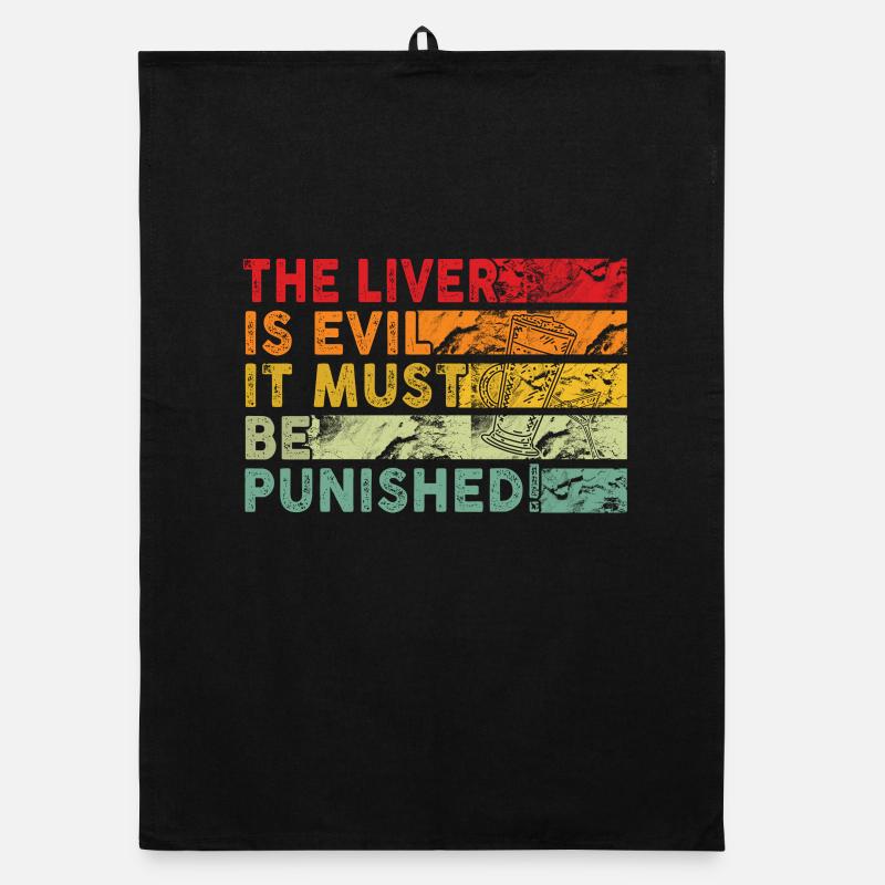 Die Leber ist böse und wird bestraft Organic Geschirrtuch