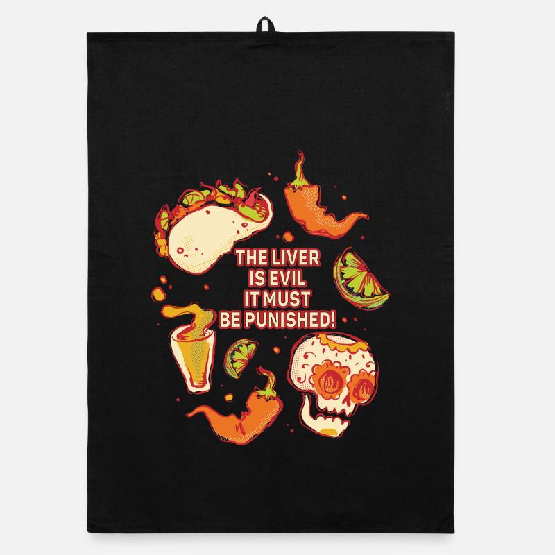 Die Leber ist böse und wird bestraft Organic Geschirrtuch