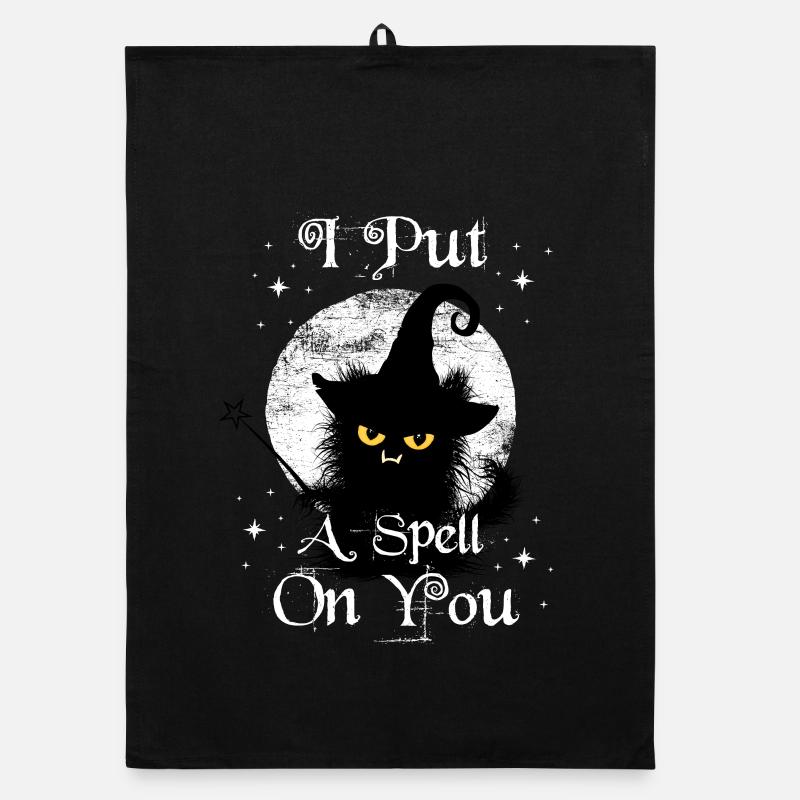 Je mets un sort sur toi Wuschelige Cat Wand Torchon bio