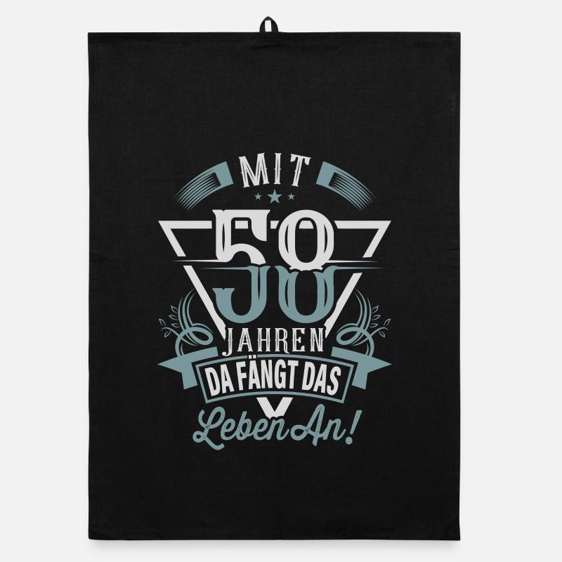 58. Geburtstag Da Fängt Das Leben An Organic Geschirrtuch