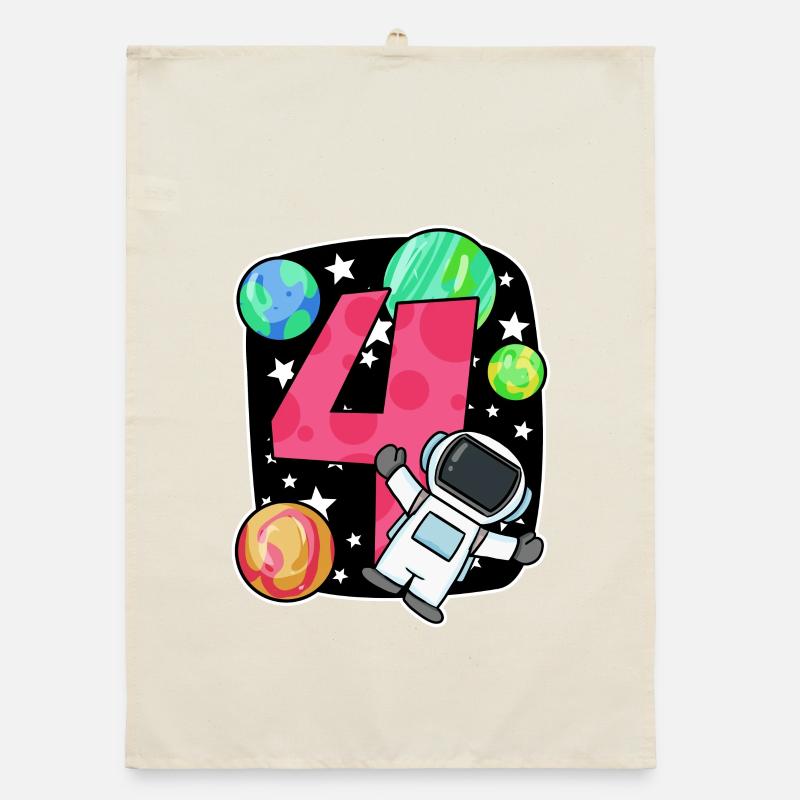 4 Geburtstag Junge - 4 Jahre alt - Ich bin 4 Organic Geschirrtuch