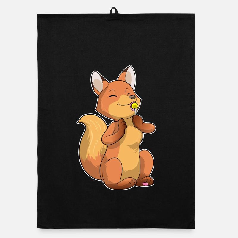 Fox lollipop Organic dish towel