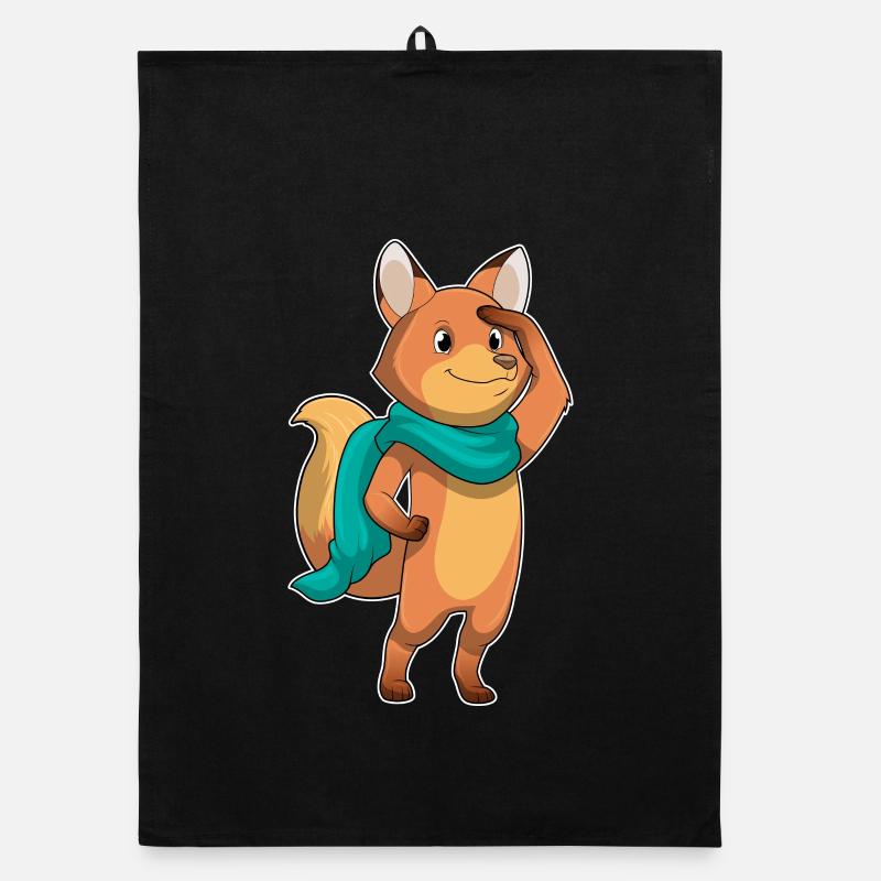 Fox Scarf Organic dish towel