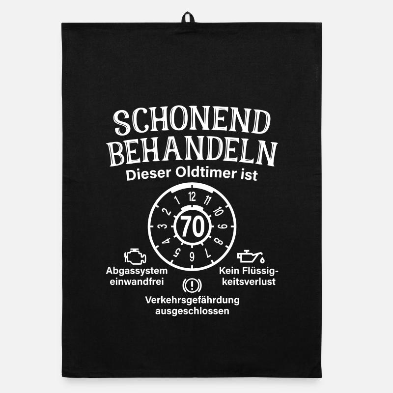 Oldtimer Ist 70 Schonend Behandeln 70. Geburtstag Organic Geschirrtuch
