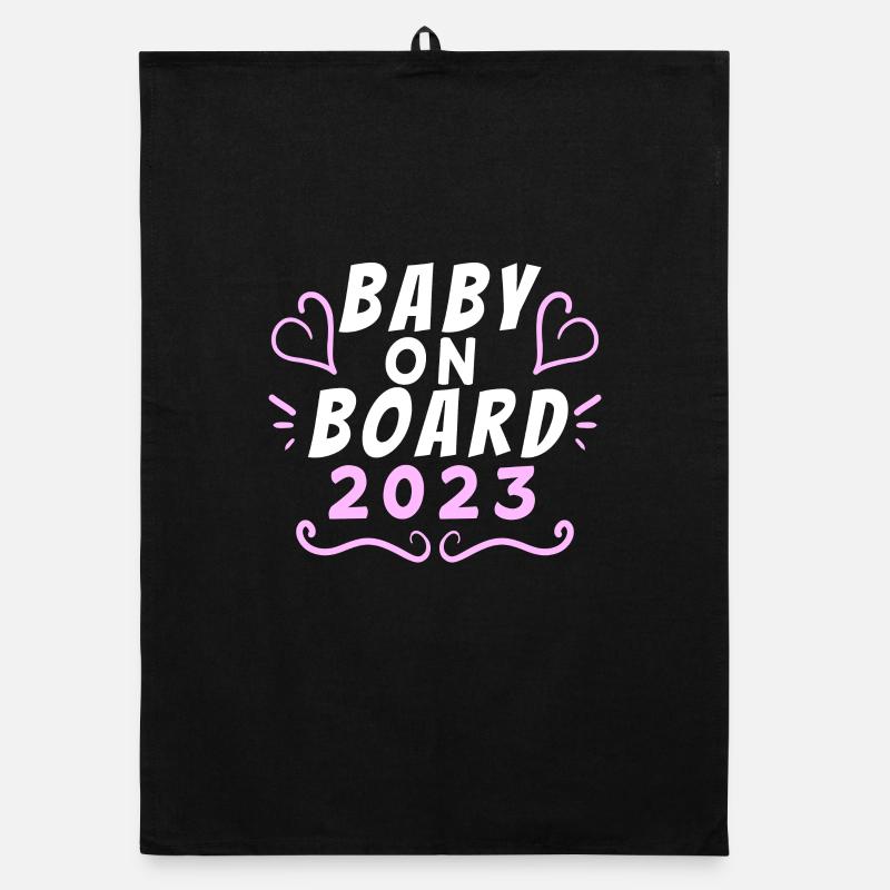 Baby on board Mädchen 2023 Organic Geschirrtuch