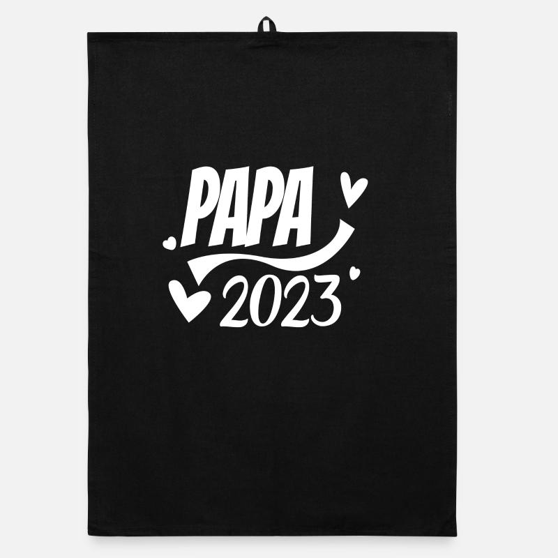 Vater 2023 - Papa werden - Vater werden Organic Geschirrtuch