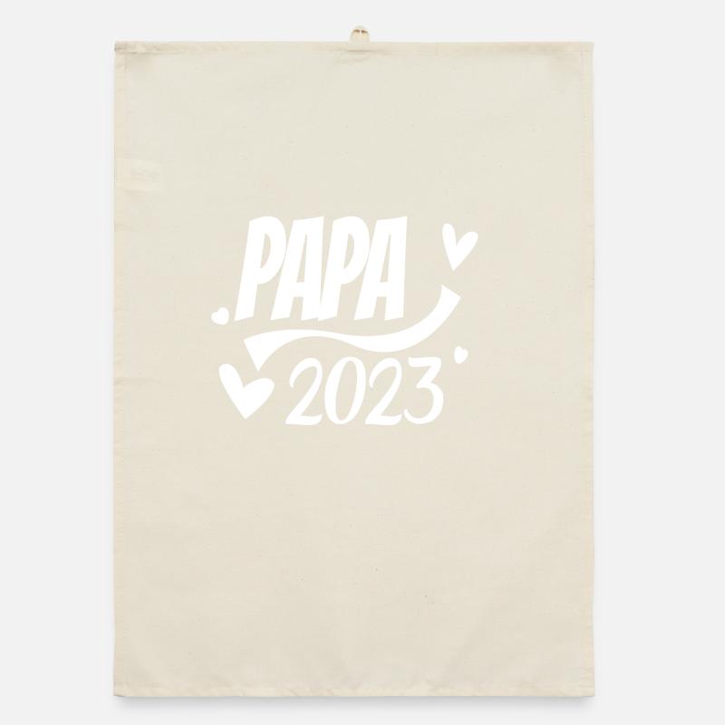 Vater 2023 - Papa werden - Vater werden Organic Geschirrtuch