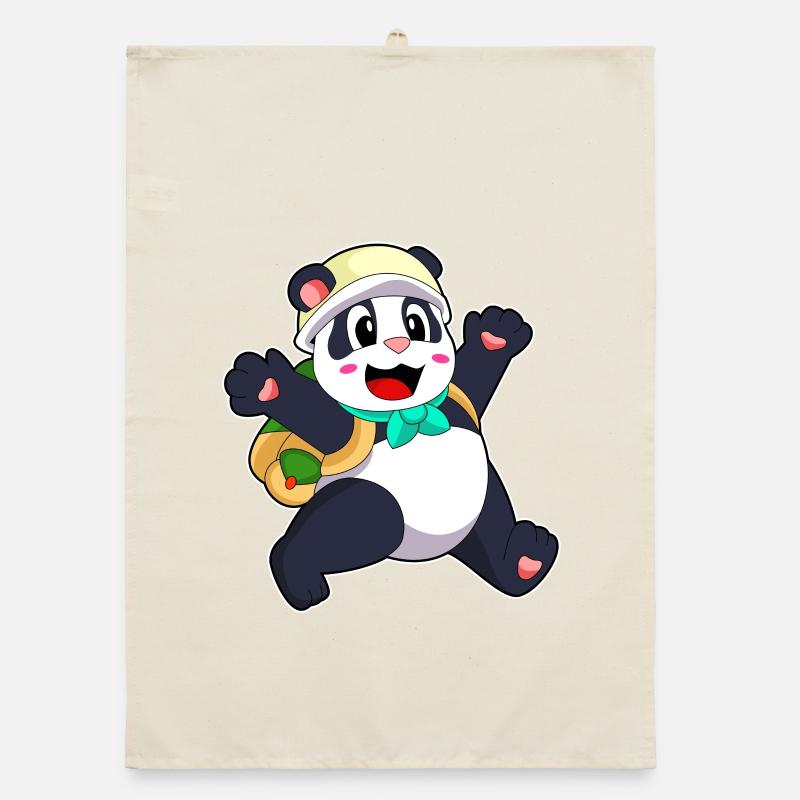 Panda Student Backpack School Organic dish towel