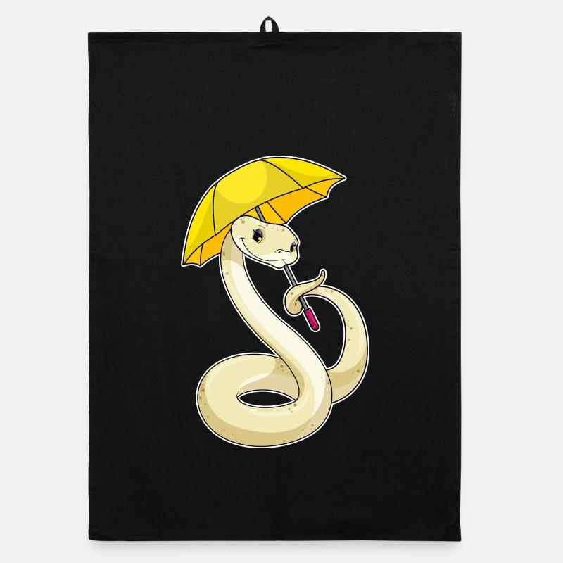 Serpent avec parapluie Torchon bio