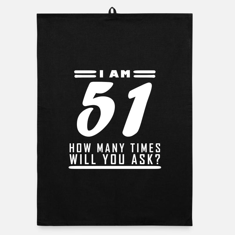 Ich bin 51 – 51. Geburtstag Geschenk Organic Geschirrtuch