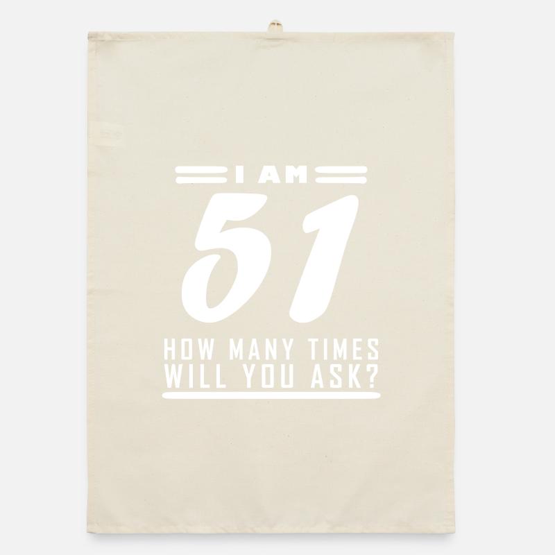 Ich bin 51 – 51. Geburtstag Geschenk Organic Geschirrtuch