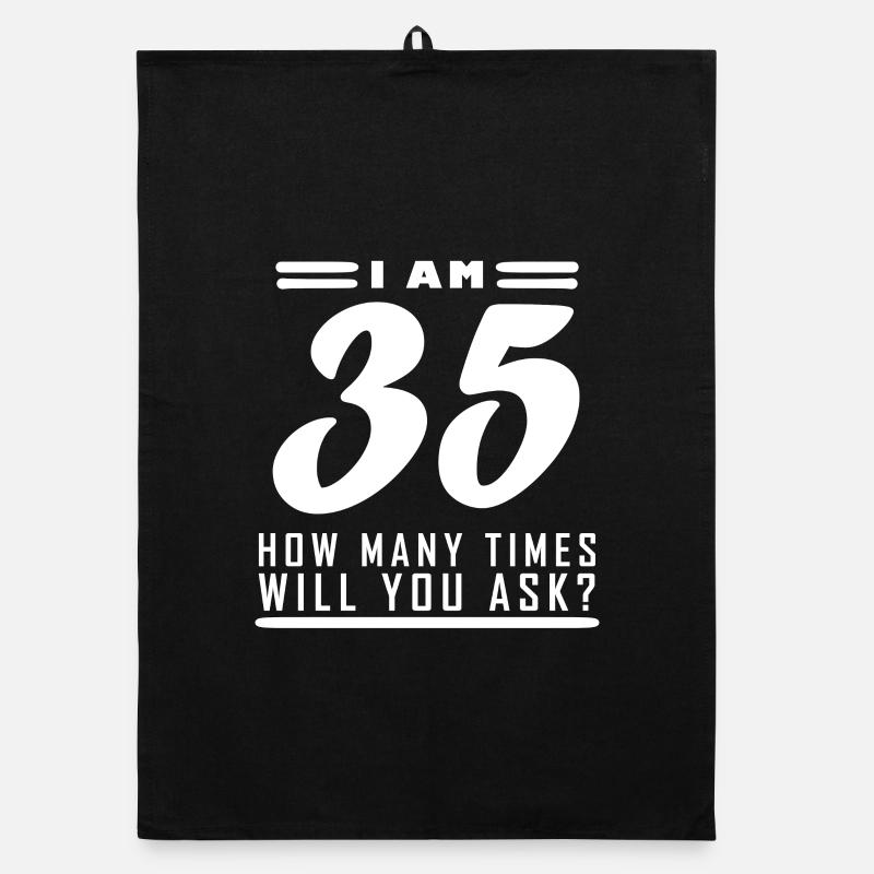 Ich bin 35 – 35. Geburtstag Geschenk Organic Geschirrtuch