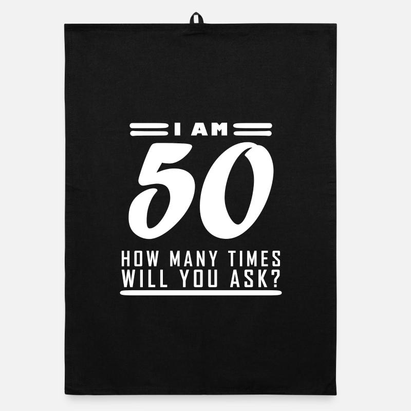 Ich bin 50 – 50. Geburtstag Geschenk Organic Geschirrtuch