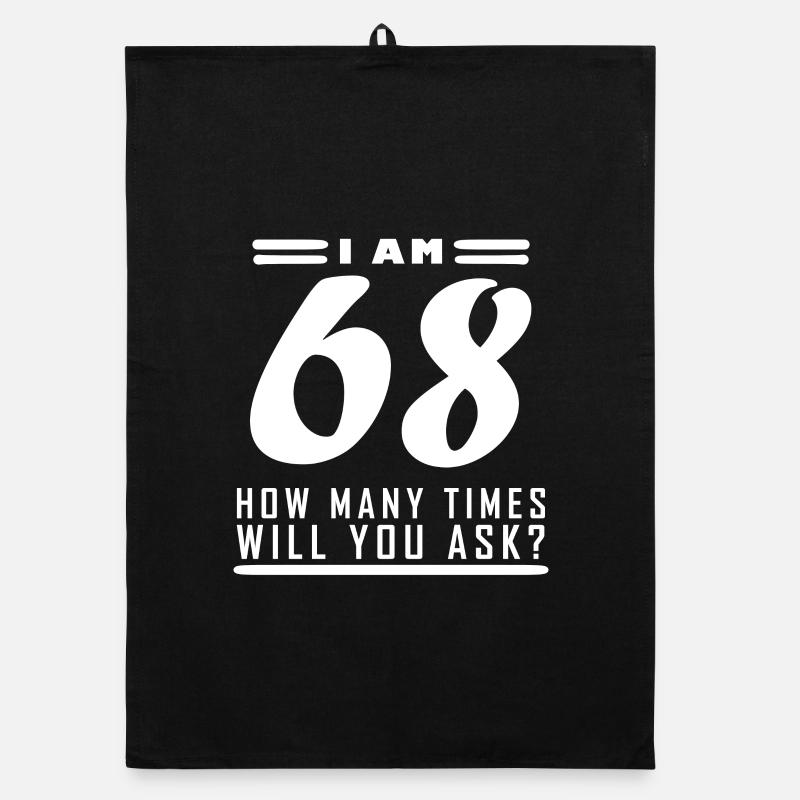 Ich bin 68 – 68. Geburtstag Geschenk Organic Geschirrtuch
