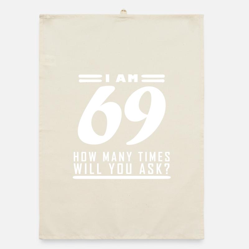 Ich bin 69 – 69. Geburtstag Geschenk Organic Geschirrtuch