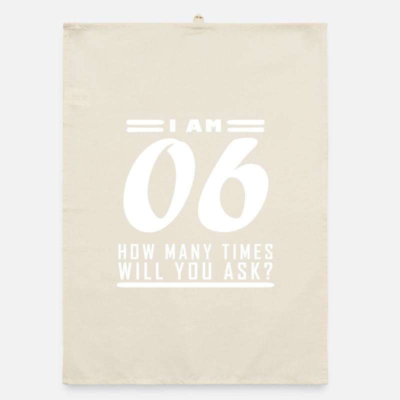 I am 6 - 6 birthday gift Organic dish towel