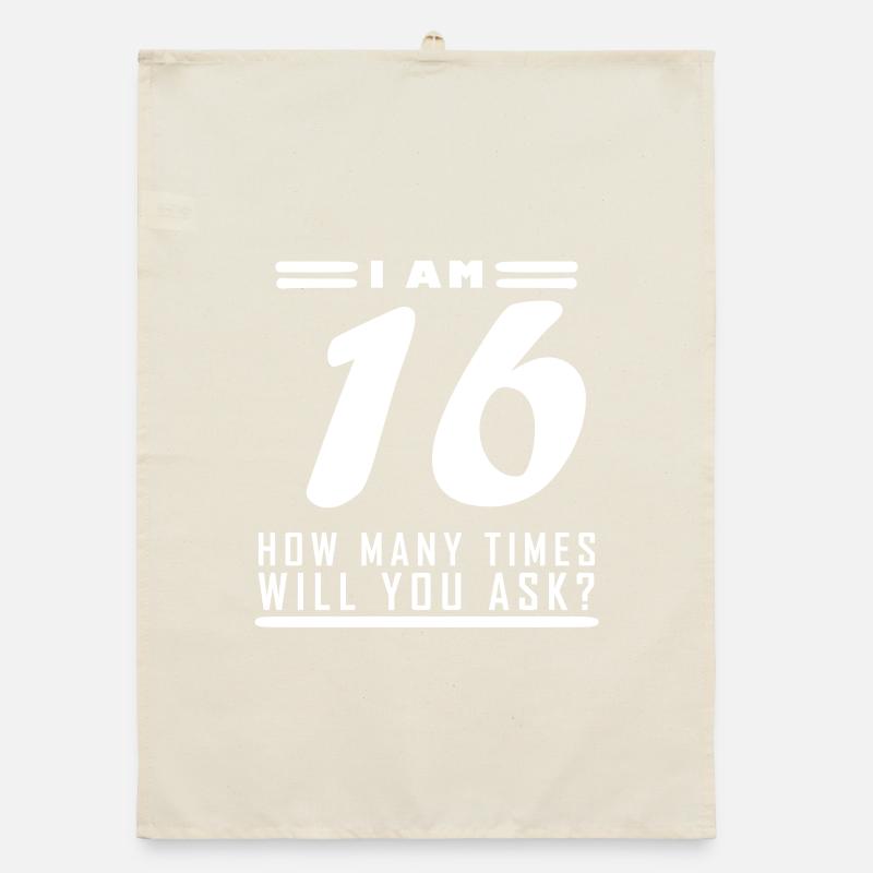 Ich bin 16 – 16. Geburtstag Geschenk Organic Geschirrtuch