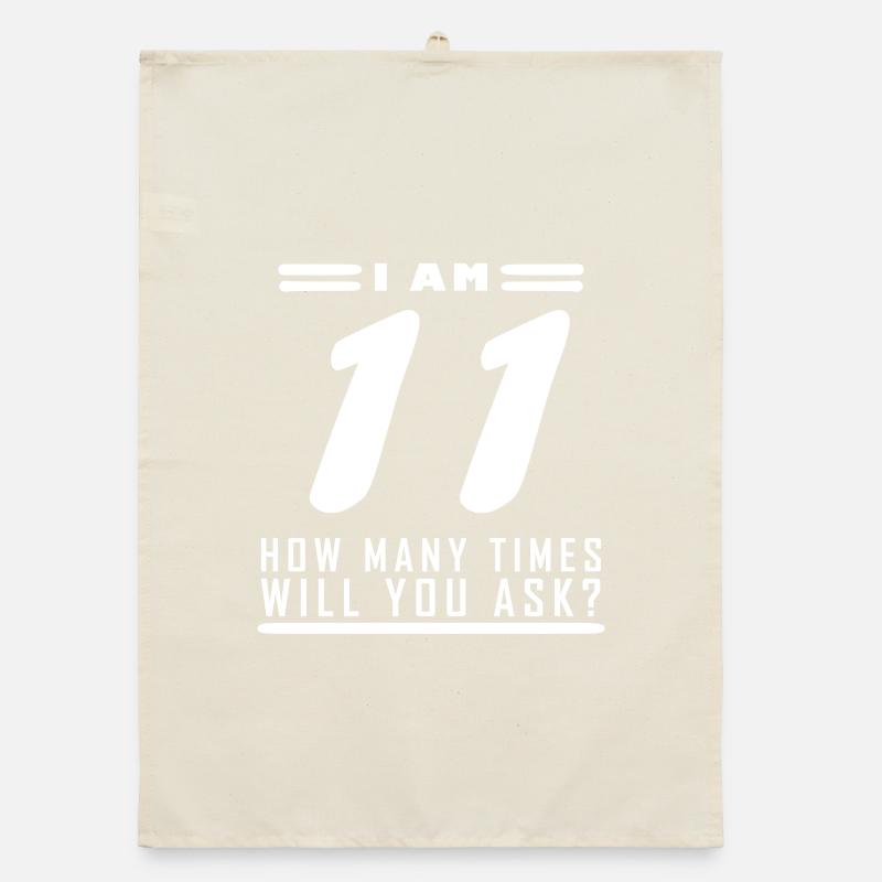 Ich bin 11 – 11. Geburtstag Geschenk Organic Geschirrtuch