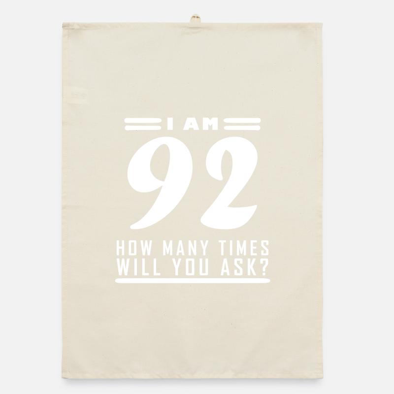 Ich bin 92 – 92. Geburtstag Geschenk Organic Geschirrtuch
