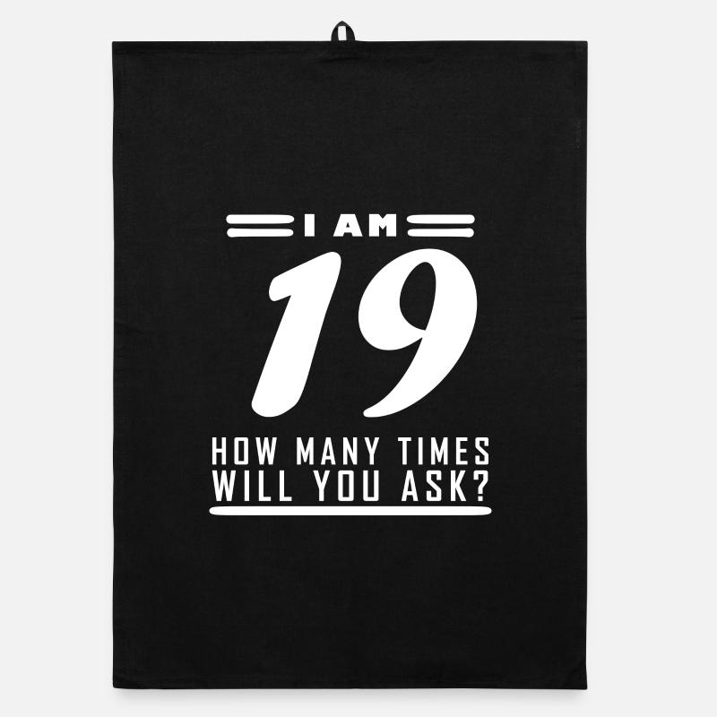 Ich bin 19 – 19. Geburtstag Geschenk Organic Geschirrtuch