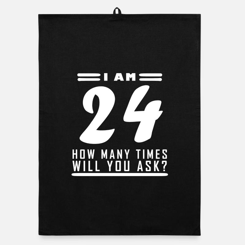 Ich bin 24 – 24. Geburtstag Geschenk Organic Geschirrtuch