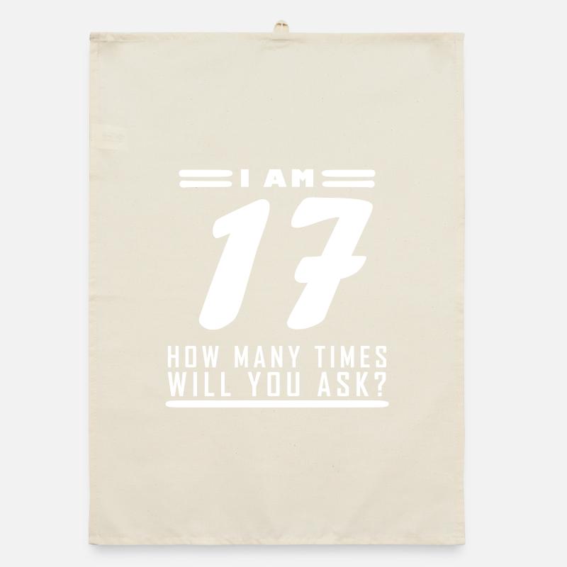 Ich bin 17 – 17. Geburtstag Geschenk Organic Geschirrtuch