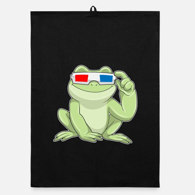 Frog Glasses Organic dish towel