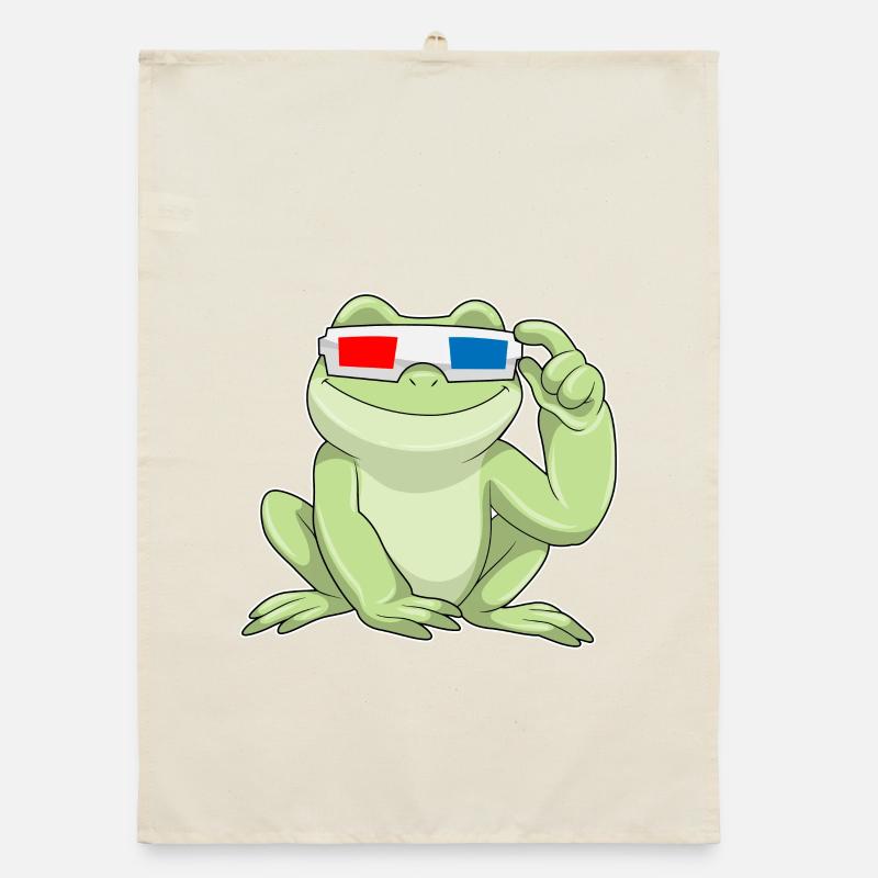 Frog Glasses Organic dish towel